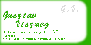 gusztav viszmeg business card